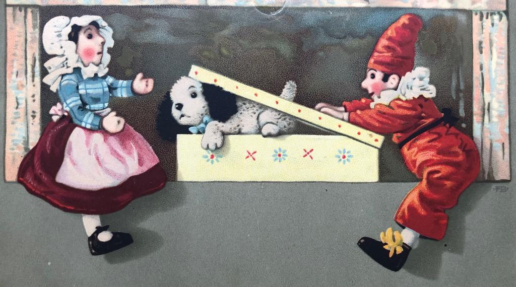 FRITZ BAUMGARTEN - gesigneerd - POPPENKAST - janklaassen, Verzenden, Voor 1920, Gelopen, Kinderen