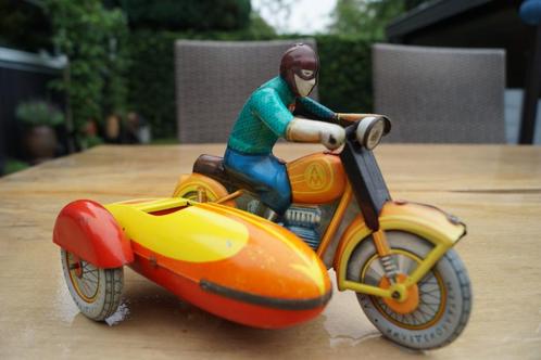 Antiek speelgoed Igra Tekhnika.  Blikken motor met zijspan, Antiek en Kunst, Antiek | Speelgoed, Verzenden