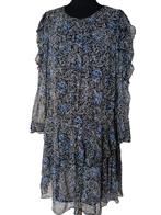 blauw zwart jurk van Moliin maat M (311023), Kleding | Dames, Jurken, Verzenden, Overige kleuren, Knielengte