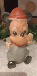 Oud Mickey Mouse beeld van hout  vintage Walt Disney kerst, Ophalen of Verzenden, Mickey Mouse, Gebruikt, Beeldje of Figuurtje