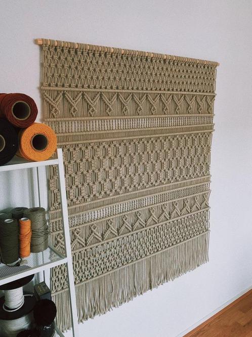 handgemaakt macrame wandkleed, Huis en Inrichting, Woonaccessoires | Wanddecoraties, Nieuw, Ophalen of Verzenden