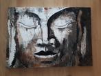 Boeddha schilderij met relief, Ophalen, Zo goed als nieuw, Schilderij, 75 tot 100 cm