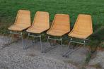 Dirk van Sliedrecht Rotan stoelen (4), Huis en Inrichting, Stoelen, Ophalen, Gebruikt, Bruin, Vintage