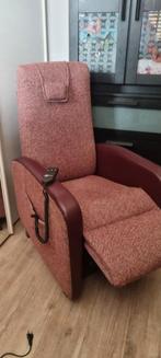 Elektrische Zit Sta Op Relaxstoel - Stof & Leer, Huis en Inrichting, Fauteuils, 75 tot 100 cm, Zo goed als nieuw, 75 tot 100 cm