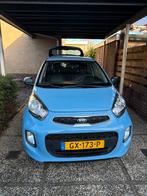 Kia Picanto 1.0 Cvvt 5-DRS 2015 Blauw, Auto's, Stof, Zwart, Blauw, Origineel Nederlands