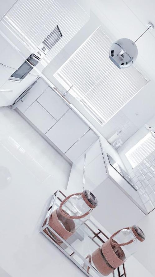 Complete keuken IKEA wit hoogglans met BOSCH apparaturen, Huis en Inrichting, Keuken | Complete keukens, Gebruikt, U-keuken, Wit