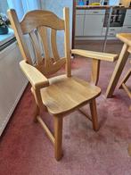 Blank eiken eetkamerstoel met armleuning, Huis en Inrichting, Stoelen, Ophalen, Gebruikt, Twee, Bruin