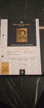 Gouden Postzegel Koningin Beatrix - Oranje in Goud, Postzegels en Munten, Postzegels | Nederland, Ophalen of Verzenden, Na 1940