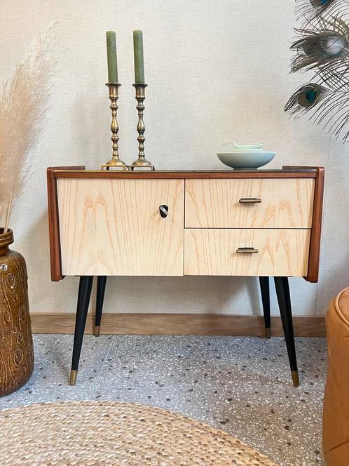 Klein vintage kastje/ladekastje, Huis en Inrichting, Kasten | Ladekasten, Minder dan 100 cm, 50 tot 100 cm, 25 tot 50 cm, 1 of 2 laden