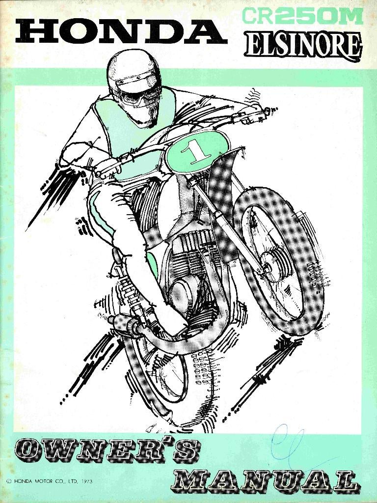 1974 Honda CR250M Elsinore Owner's Manual, Motoren, Ophalen of Verzenden, Honda