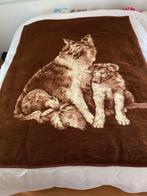 Mooie vintage deken met hondenafbeelding 2-zijdig, Ophalen of Verzenden