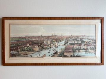 Prachtige Steendruk, Panorama Amsterdam, Buffa en zonen 1856 beschikbaar voor biedingen