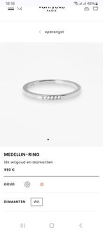 Zgan mooie VanRycke 18 karaats wit gouden ring met diamanten, Wit, Ophalen of Verzenden, Met edelsteen, Dame