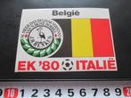 sticker henkes borrel voetbal EK 1980 vlag belgië, Ophalen, Zo goed als nieuw