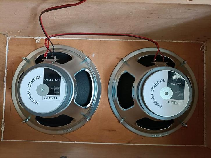 Celestion G12T-75 speakers (2 stuks), Muziek en Instrumenten, Versterkers | Bas en Gitaar, Gebruikt, Gitaar, 50 tot 100 watt, Ophalen of Verzenden