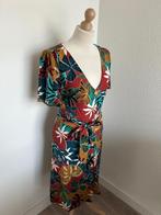 King Louie maat 42 rode tropische jurk linnen 2091, Maat 42/44 (L), Ophalen of Verzenden, Zo goed als nieuw, Knielengte