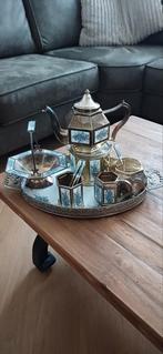 Verzilverd Theeservies 7-delig + Extra's, Antiek en Kunst, Antiek | Servies compleet, Ophalen of Verzenden