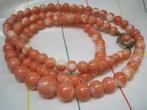 Antiek Engelhuid koraal collier %100 natuurlijk zeldzaam, Ophalen, Zilver, Ketting