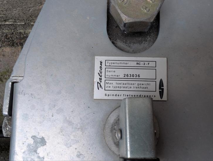Spinder Falcon Fietsendrager - Goed Gebruikt, Auto diversen, Fietsendragers, Gebruikt, Trekhaakdrager, 2 fietsen, Ophalen