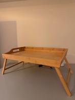 Bedtafel bamboe, inklapbaar, handgrepen, inklapbaar dienblad, Ophalen of Verzenden, Nieuw, Rechthoekig, Hout
