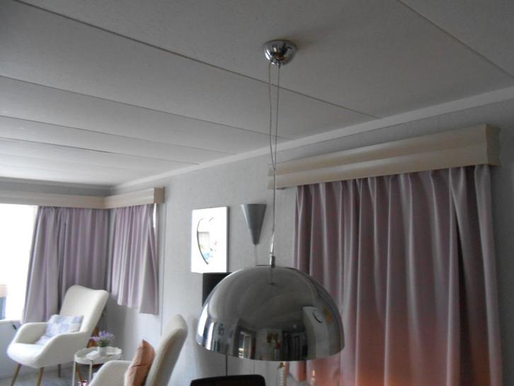 te koop aangeboden mooie chrome hanglamp, Huis en Inrichting, Lampen | Hanglampen, Zo goed als nieuw, Minder dan 50 cm, Overige materialen