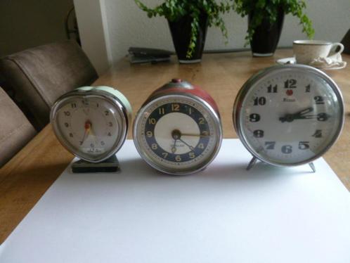 3 oude wekkers, Antiek en Kunst, Curiosa en Brocante, Verzenden