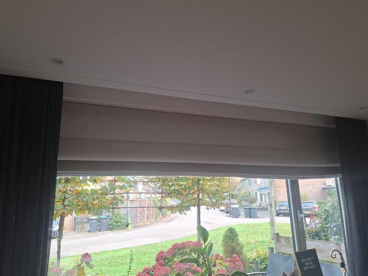 Crème vouwgordijn Veneta - 360x180cm, Huis en Inrichting, Stoffering | Gordijnen en Lamellen, Nieuw, 200 cm of meer, Crème, Ophalen