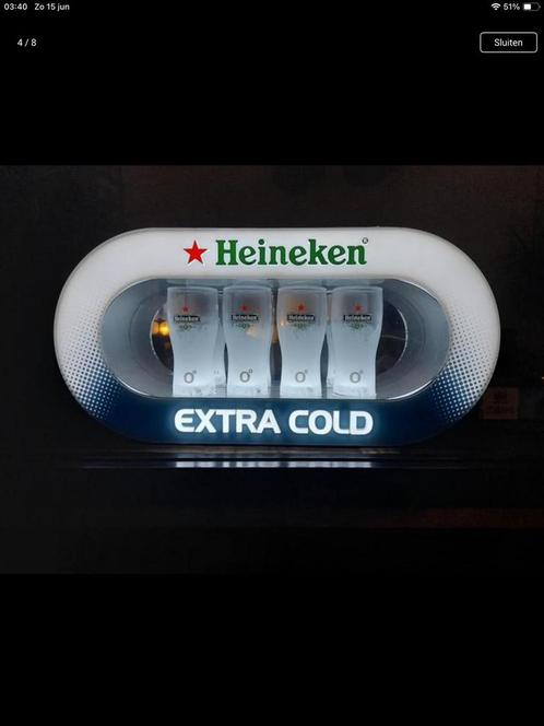 Heineken COLD lichtbak, Verzamelen, Biermerken, Zo goed als nieuw, Reclamebord, Plaat of Schild, Heineken, Ophalen of Verzenden
