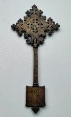 Antiek Bronzen Koptisch Processie Kruis - Orthodoxe Kerk, Ophalen of Verzenden