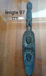 1 houten Afrikaanse masker - lengte 97 cm, Ophalen of Verzenden