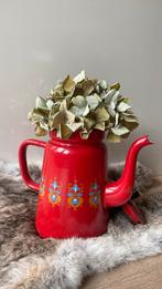 Emaiile koffiepot/ theepot  rood, Verzenden