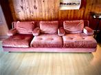vintage bank, oud roze., Ophalen, Hout, 250 tot 300 cm, Gebruikt