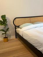 Rotan bed, Ophalen, Gebruikt, Zwart, Tweepersoons