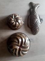 Koperen puddingvormen voor  decoratie keuken ,tulband , vis, Ophalen of Verzenden