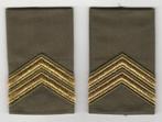 Set rangen epauletten Sergeant-Majoor (V), Ophalen of Verzenden, Landmacht, Nederland, Embleem of Badge