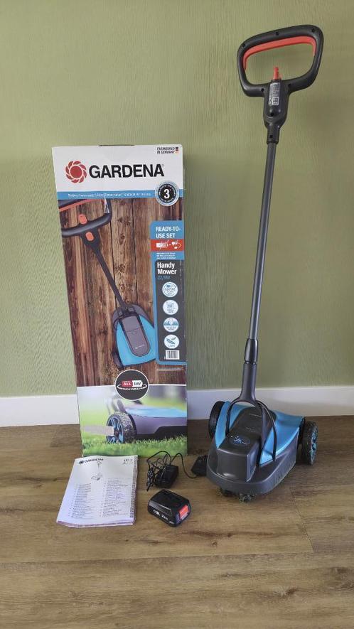 232025: Gardena draadloze Grasmaaier met Accu, Tuin en Terras, Grasmaaiers, Zo goed als nieuw, Accu-grasmaaier, Minder dan 30 cm