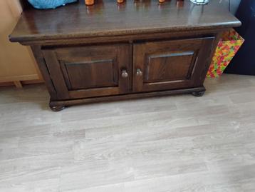 Dekenkist met 2 deurtjes en klep,  eiken beschikbaar voor biedingen