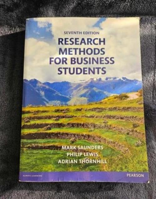 Research methods for business students, Boeken, Studieboeken en Cursussen, Zo goed als nieuw, WO, Ophalen of Verzenden