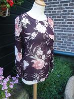 Bruin gebloemd blousje NORAH maat M, Kleding | Dames, Maat 38/40 (M), Bruin, Ophalen of Verzenden, Zo goed als nieuw