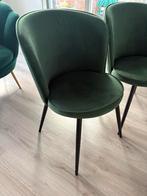 Groene Design Suède Kuipstoelen - Set van 2, Huis en Inrichting, Twee, Overige kleuren, Ophalen of Verzenden, Zo goed als nieuw