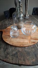 Houten plank ,glazen accessoires, Riviera Maison en Riverdal, Ophalen