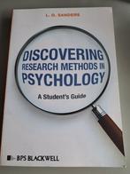 Discovering research methods in psychology, Boeken, Studieboeken en Cursussen, Ophalen of Verzenden, WO