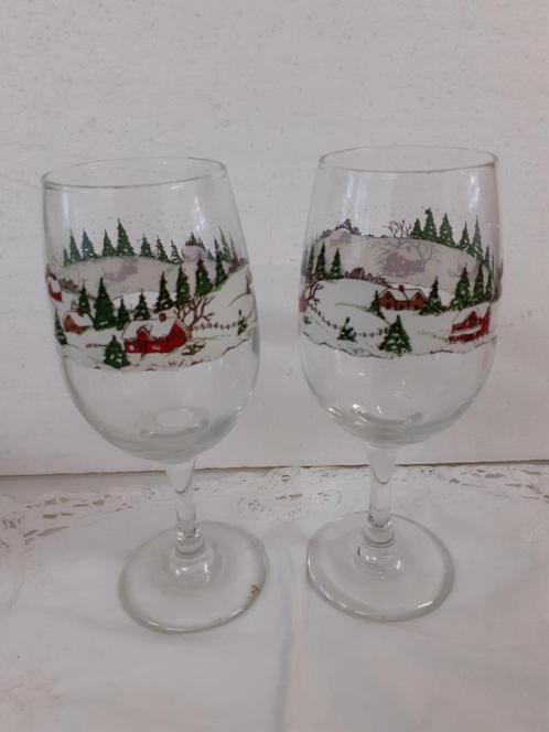 Currier & Yves - Libby wijnglazen - made in USA - jaren 50, Antiek en Kunst, Antiek | Glas en Kristal, Ophalen of Verzenden