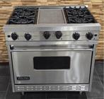 Luxe Fornuis Viking 90cm rvs GASOVEN Teppan Yaki grill, 60 cm of meer, Ophalen of Verzenden, Zo goed als nieuw, Energieklasse A of zuiniger