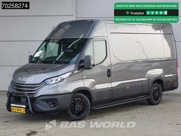 Iveco Daily 35S21 3.0L Black Edition Automaat 210PK L2H2 202, Auto's, Bestelauto's, Bedrijf, Te koop, Achteruitrijcamera, Airconditioning