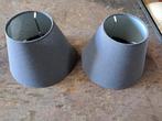 2x grijze lampenkap, Grijze lampenkappen, Rond, Ophalen of Verzenden, Zo goed als nieuw