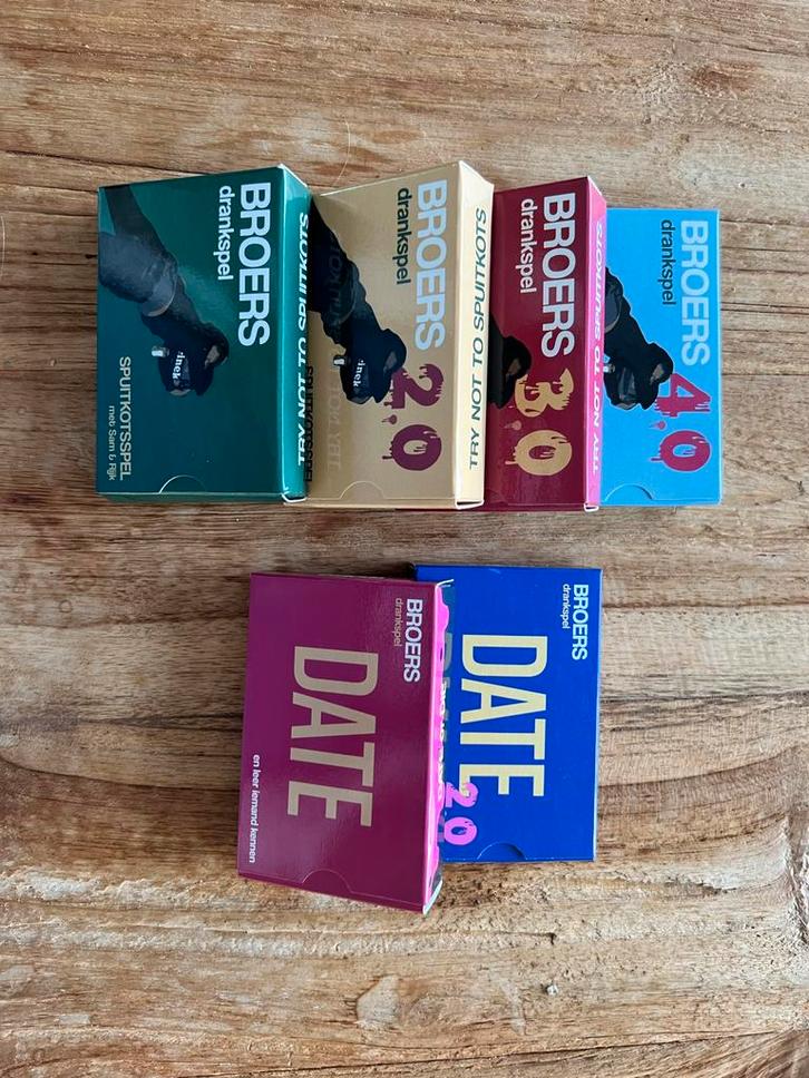 BROERS Drankspel, Hobby en Vrije tijd, Gezelschapsspellen | Kaartspellen, Zo goed als nieuw, Drie of vier spelers, Ophalen of Verzenden