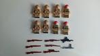 ww2 bricks 8 britse minifigures met wapens, Ophalen of Verzenden, Zo goed als nieuw, Overige merken