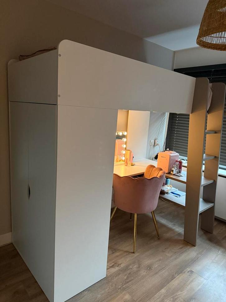 Petite Amelie Ombre Hoogslaper met Bureau & Kast, Huis en Inrichting, Slaapkamer | Stapelbedden en Hoogslapers, Zo goed als nieuw