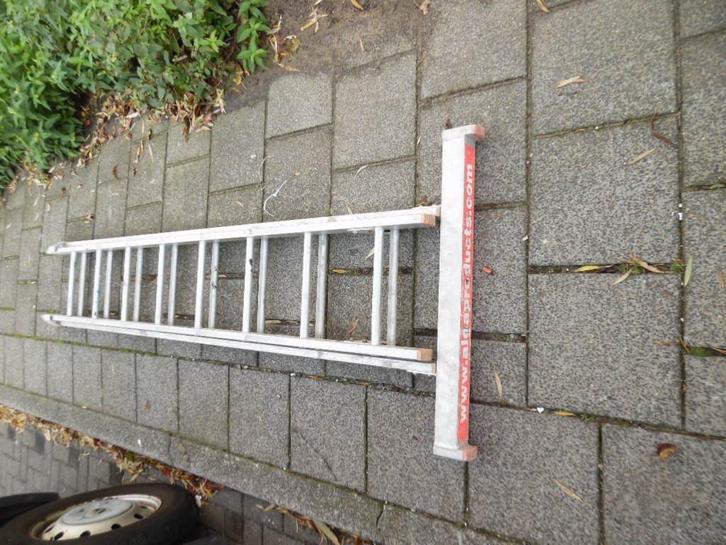 werkladder/ werktrap zware kwaliteit +2x huishoud/keukentrap, Doe-het-zelf en Verbouw, Ladders en Trappen, Gebruikt, Ladder, 2 tot 4 meter